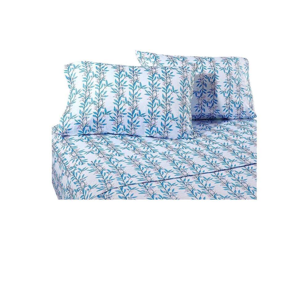 Home Reflections Rayon from Bamboo Sheet Set Blue Vine